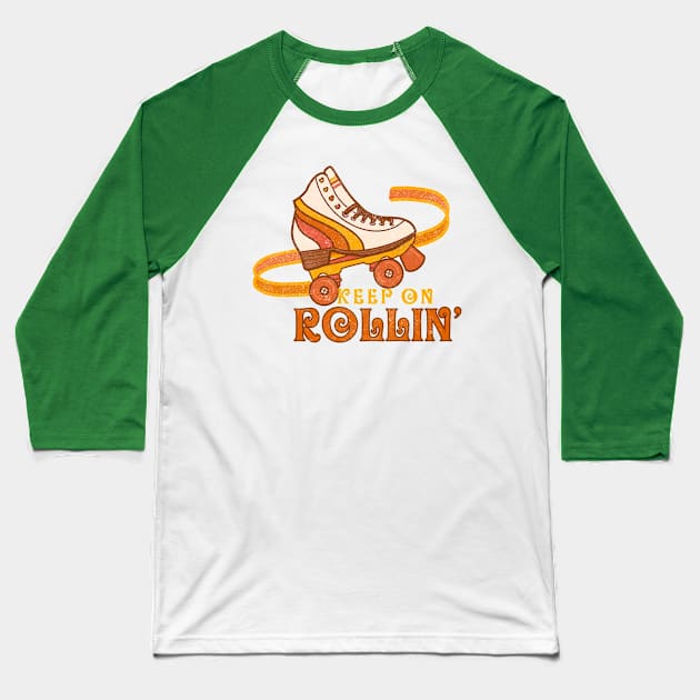 Keep on Rollin’ Baseball T-Shirt by Fluffymafi